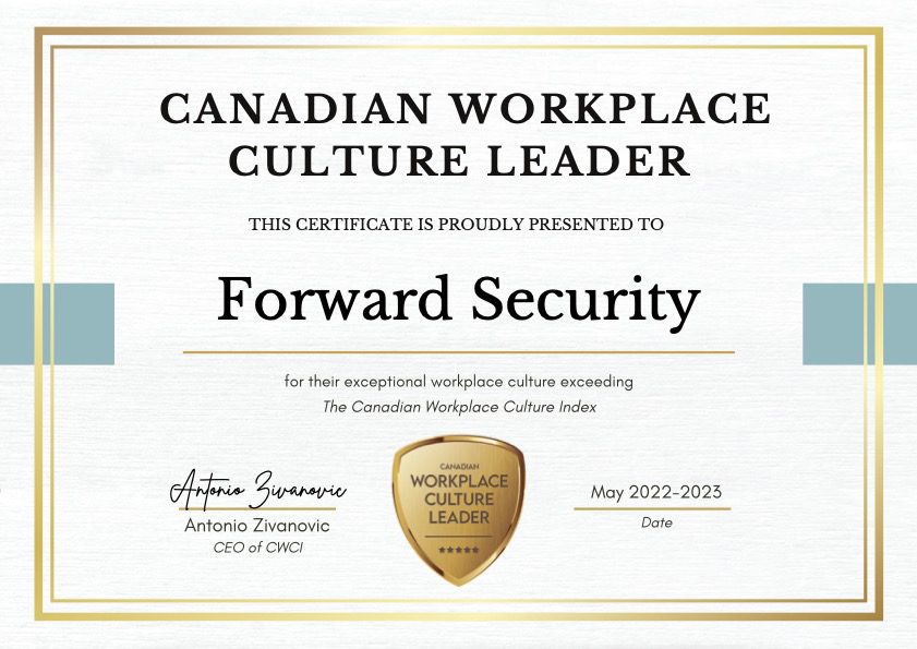 CWCI Certificate - Forward Security